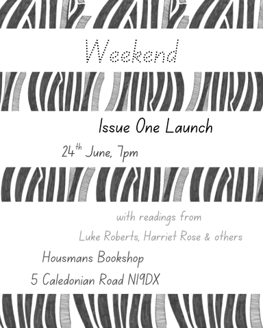 Magazine Launch: Weekend poster