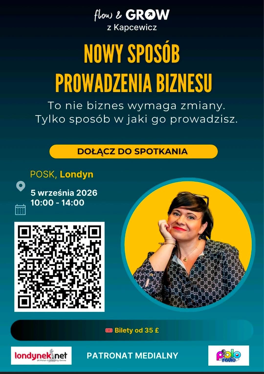 Poznaj Nowy Sposób Prowadzenia Biznesu. Flow&Grow z Beatą Kapcewicz poster