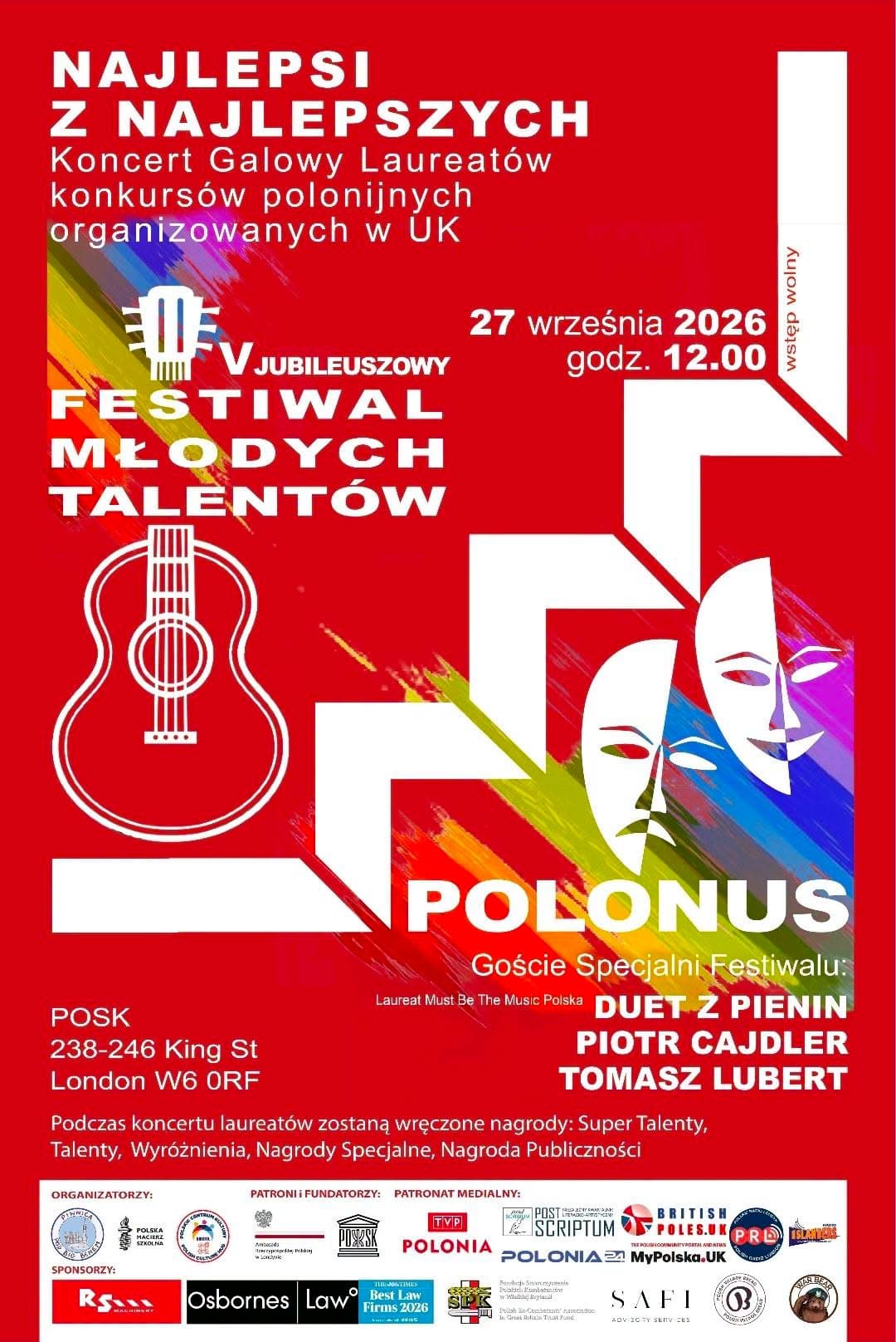 Jubileuszowy Festiwal Młodych Talentów Polonus! poster