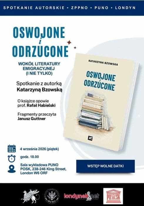 Spotkanie autorskie z Katarzyną Bzowską poster
