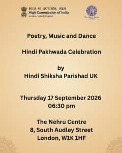 Poetry, Music and Dance: Hindi Pakhwada Celebration poster