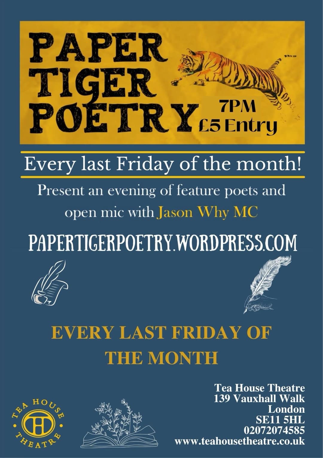 Paper Tiger Poetry poster