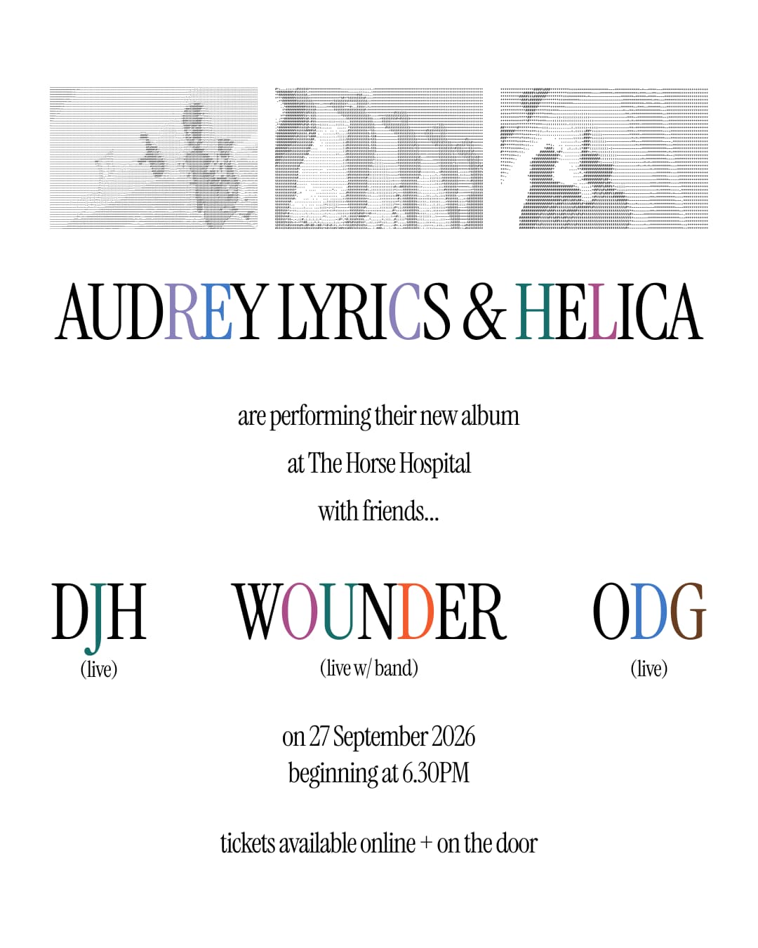 Audrey Lyrics & Helica | Djh | Wounder | Odg poster