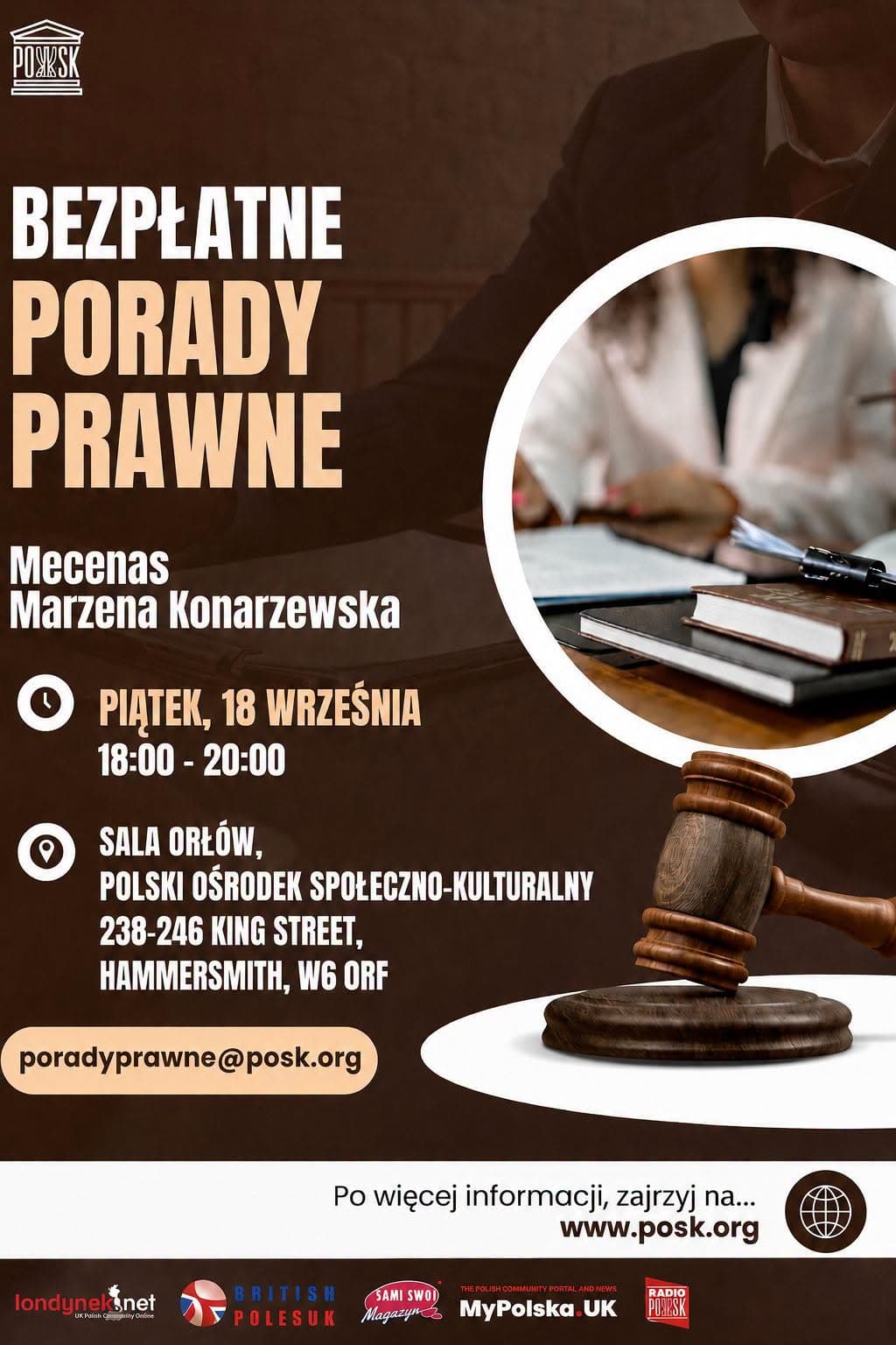 Bezpłatne porady prawne poster