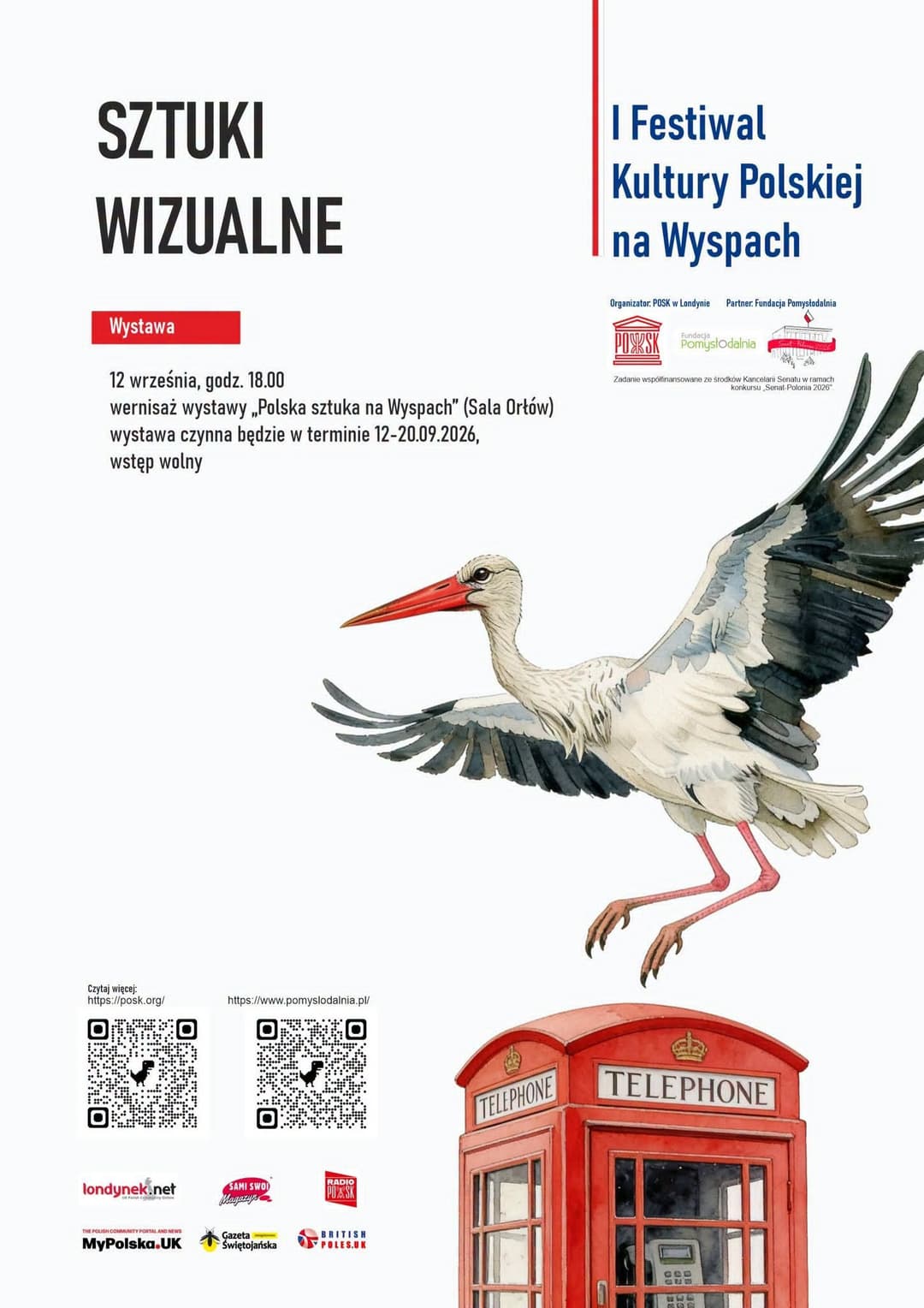 Sztuki Wizualne | I Festiwal Kultury Polskiej na Wyspach poster