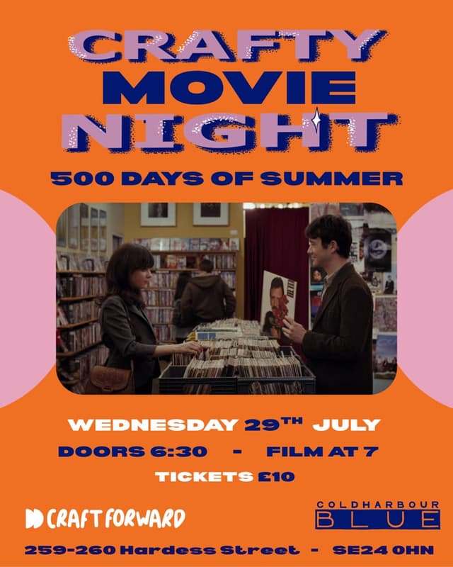 Crafty Movie Night – 500 Days of Summer poster