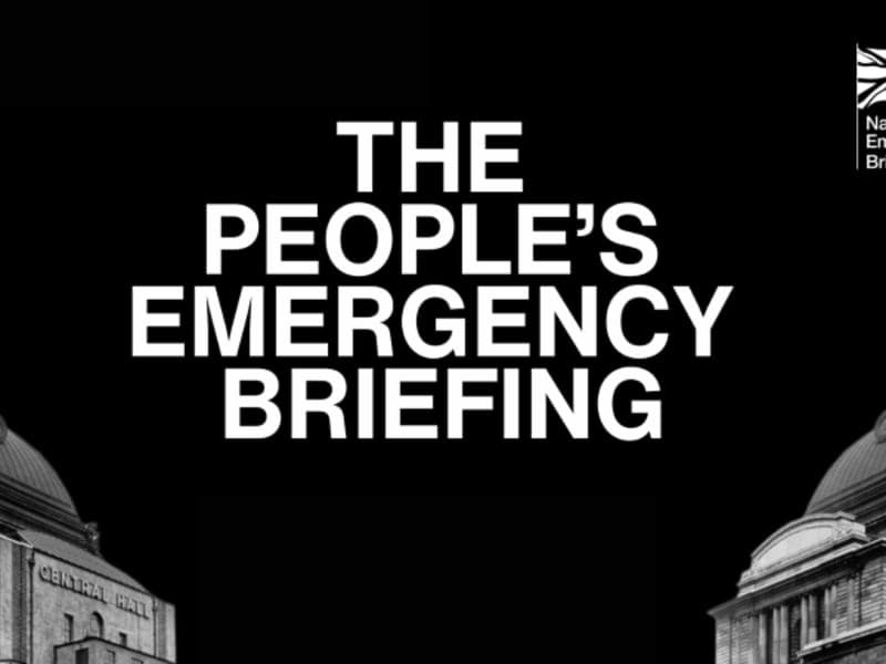 The People's Emergency Briefing + Panel poster