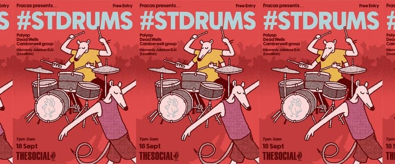 Fracas: #stdrums + Polyop + Dead Wells + Camberwell Group poster