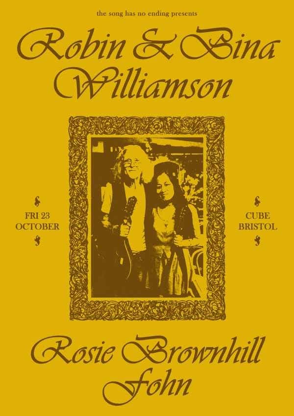 Robin & Bina Williamson + Rosie Brownhill + Fohn poster