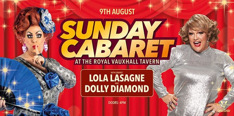 Sunday Cabaret with Lola Lasagne and Dolly Diamond poster