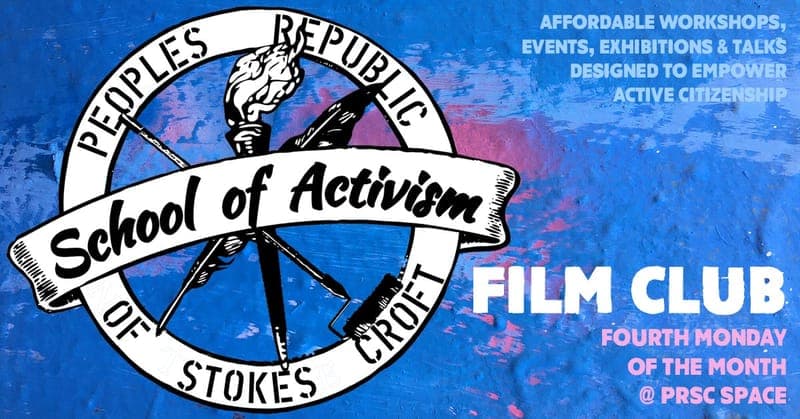 School of Activism Film Screening poster