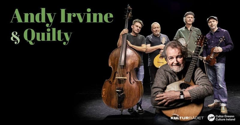 Andy Irvine with Quilty poster
