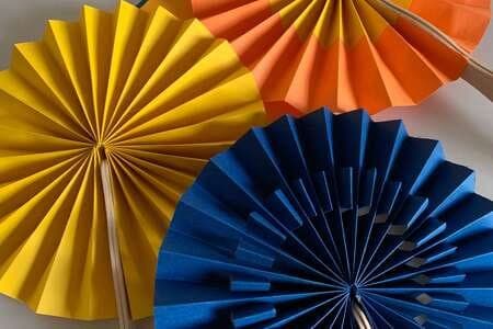 Paper Fan Making poster
