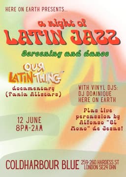 A Night of Latin Jazz – ‘Our Latin Thing’ poster