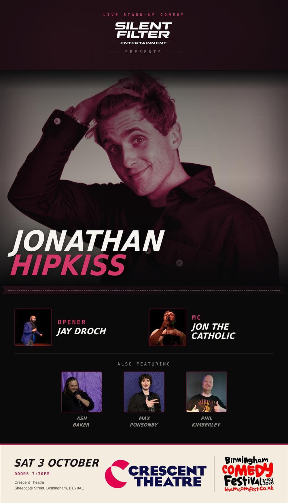 Silent Filter presents: Comedy at the Crescent poster
